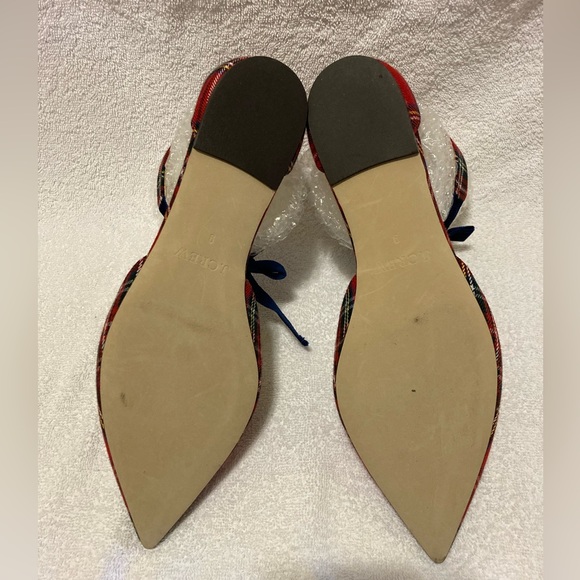 J. Crew D’orsay flats with velvet ankle tie in tartan - Picture 6 of 15